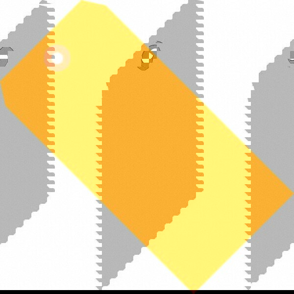 Blank Tag: 3-3/4'' High, Fluorescent Orange, Synthetic Paper